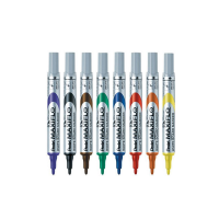 Pentel Maxiflo, rotulador para pizarra blanca, tinta líquida, punta ojival,  anchura de línea de 1,1 mm, negro - Rotuladores para pizarra  blanca Kalamazoo